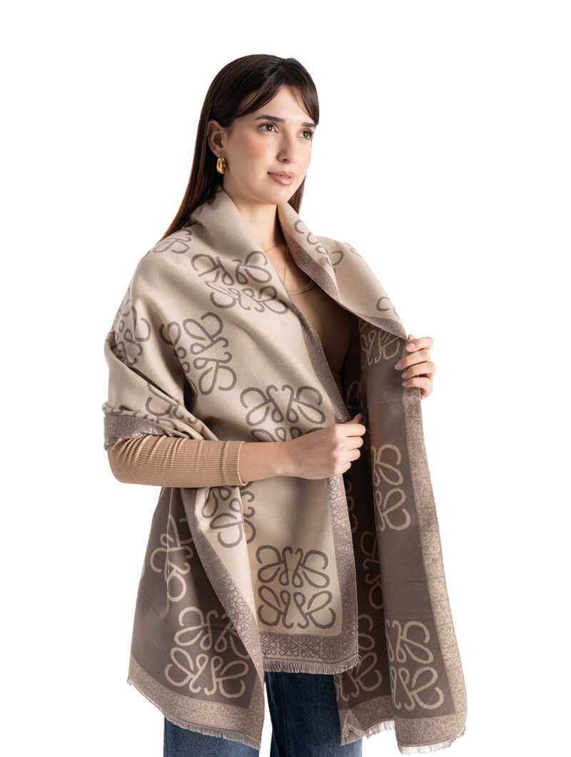 Écharpe en laine à détail